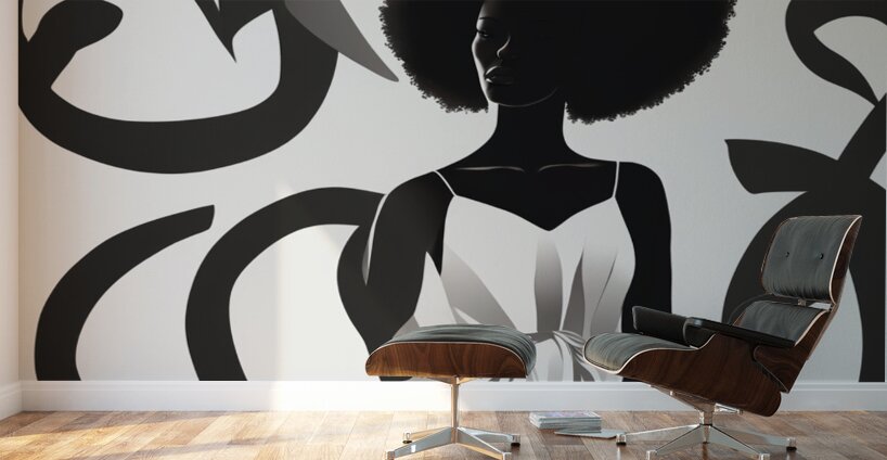 Silhouette of Strength Collection 2 - The Artful Mane 2 Wall Murals