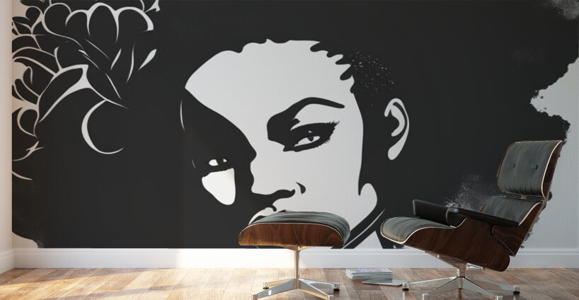 Silhouette of Strength Collection 2 - The Artful Mane 3 Wall Murals