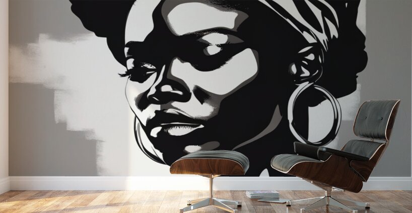 Silhouette of Strength Collection 2 - The Artful Mane 14 Wall Murals