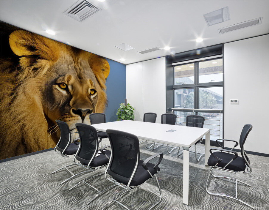 The King. Lion Wall Printing