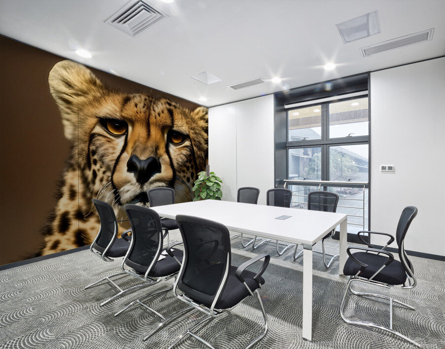Intentional. Cheetah.  Wall Printing