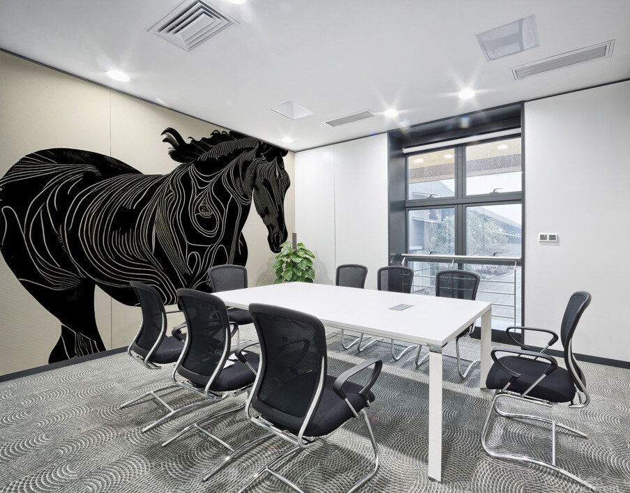 Black Stallion  Wall Printing