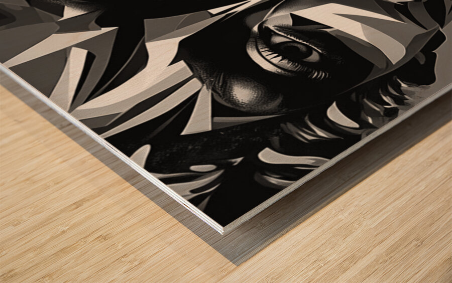 Fractured Strength 1 Wood print