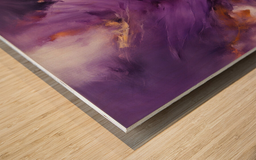 The Purle Aurora 9 Wood print